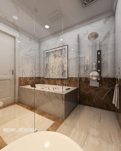 Thiết kế nội thất phòng tắm, nhà vệ sinh chung cư Royal City